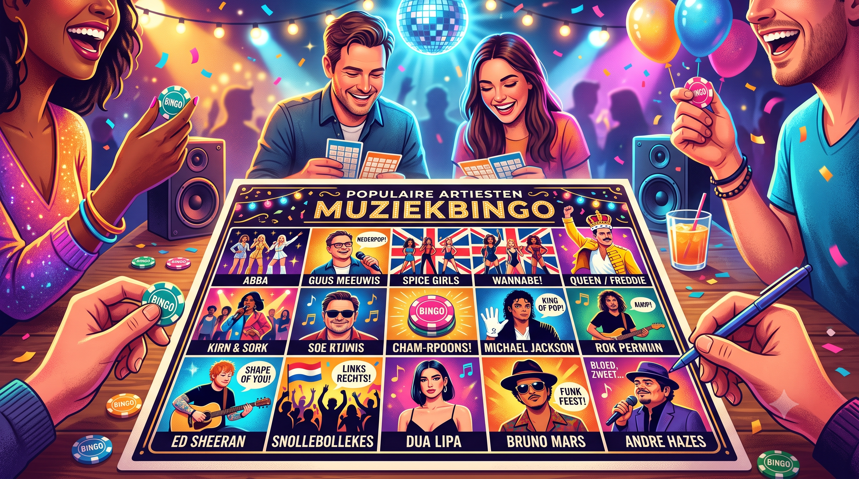 ¿Qué artistas siempre funcionan en el bingo musical?